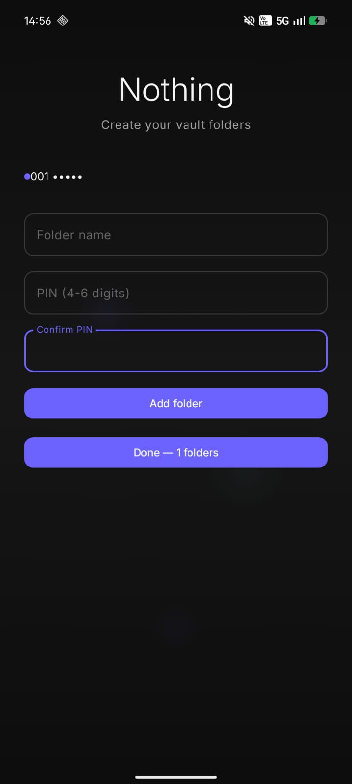 Option to create another folder
